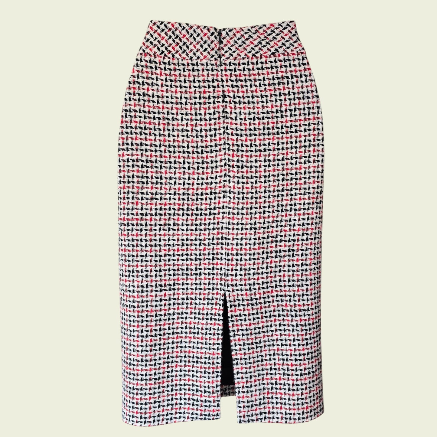 Patterned skirt on a beige background