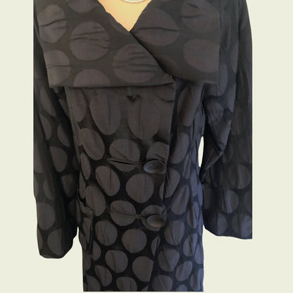 SULU Kirstin Bernecker Black Lagenlook Coat UK 10 US 6 EU 38