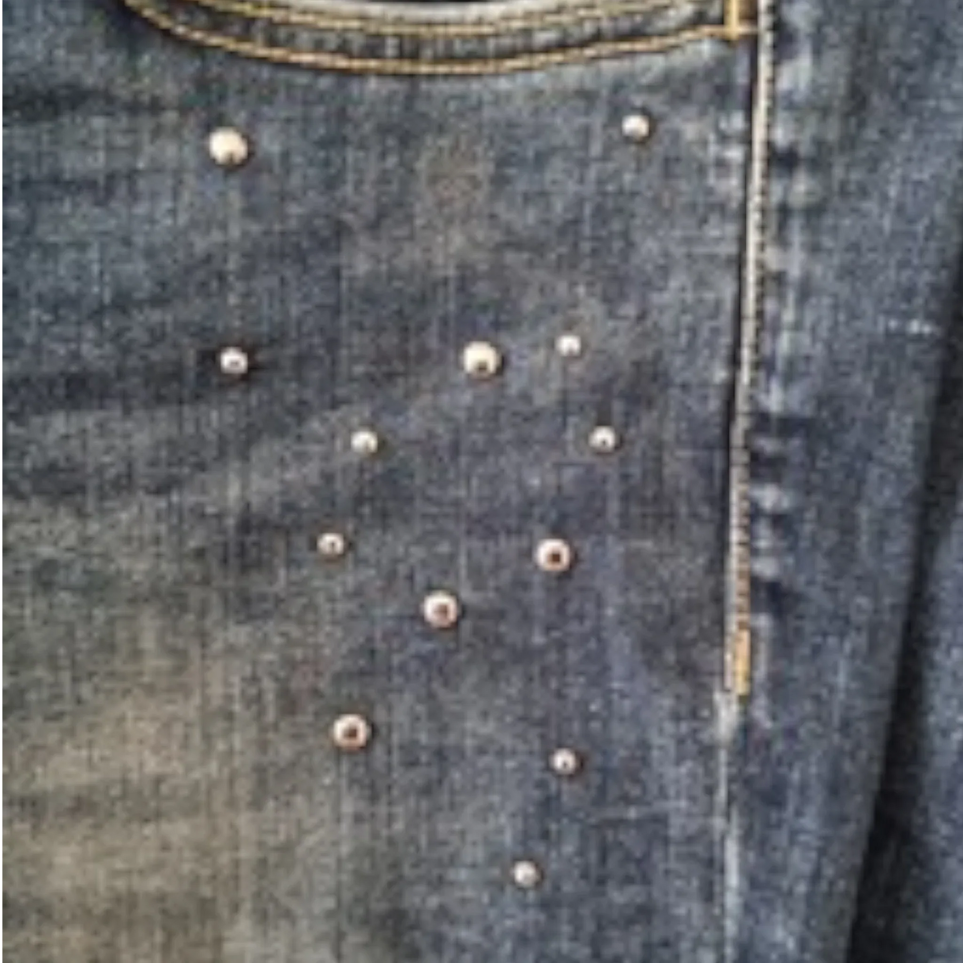 Guess Los Angeles Low Rise Studded Denim Stretch Jeans UK 10 US 6 EU 38 IT 42 - Timelessfashions