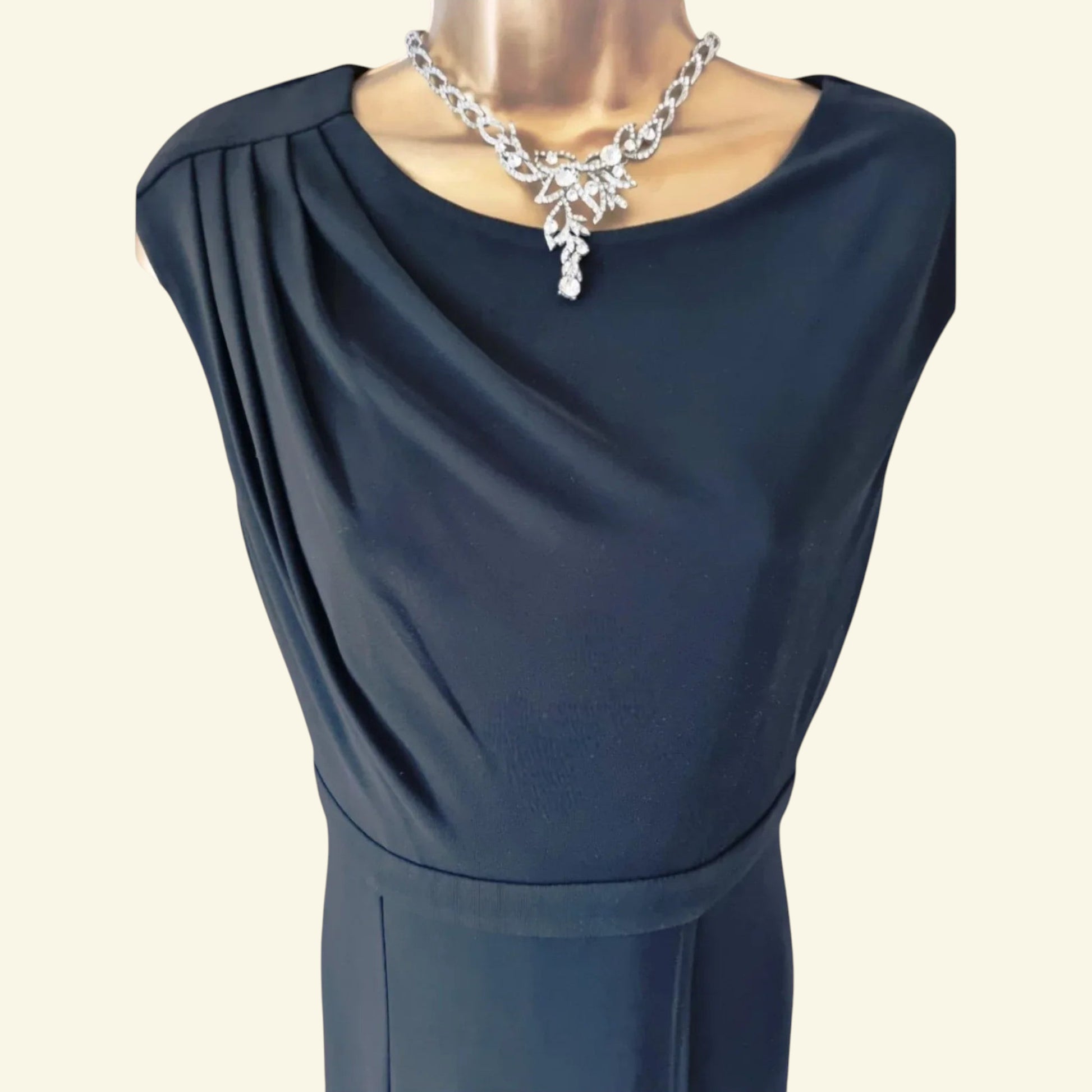 Monsoon Black Womens Long Evening Dress With Side Split UK 12 US 8 EU 40 - Timelessfashions