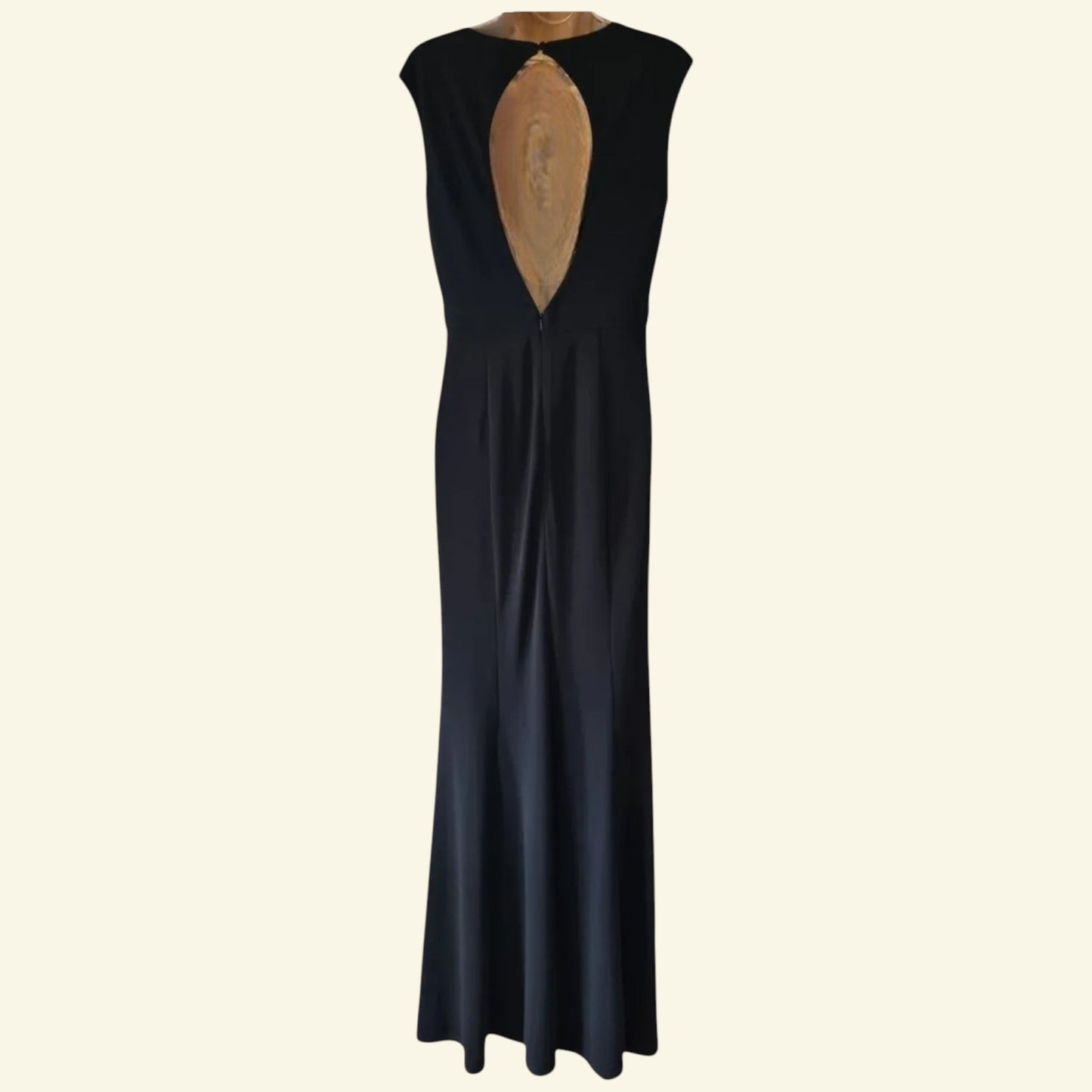 Monsoon Black Womens Long Evening Dress With Side Split UK 12 US 8 EU 40 - Timelessfashions