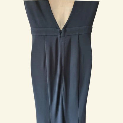 Monsoon Black Womens Long Evening Dress With Side Split UK 12 US 8 EU 40 - Timelessfashions