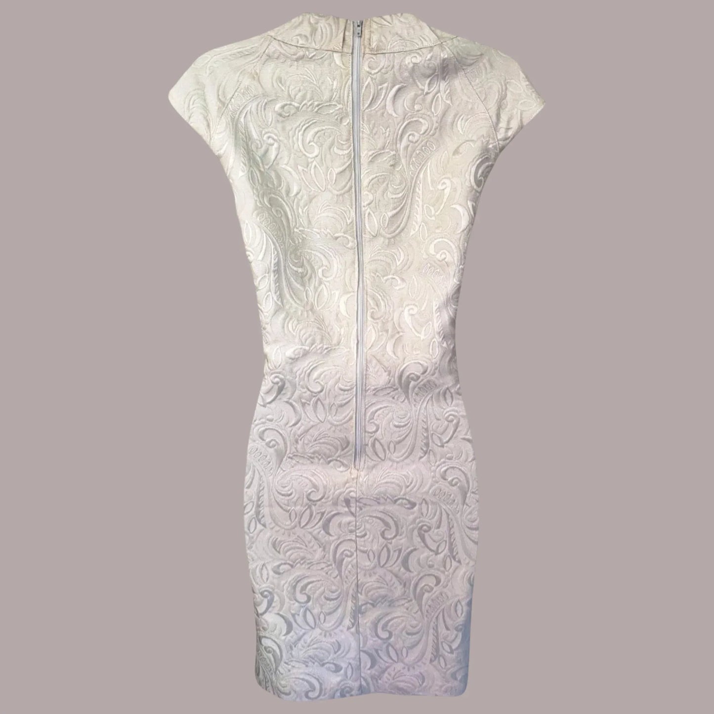 Ted Baker Cream Jacquard Shift Dress UK 8 US 4 EU 36 - Timelessfashions
