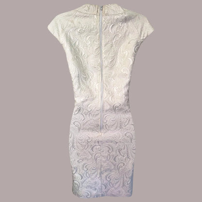 Ted Baker Cream Jacquard Shift Dress UK 8 US 4 EU 36 - Timelessfashions