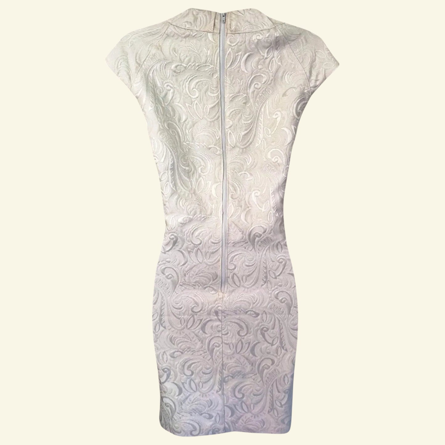 Ted Baker Cream Jacquard Shift Dress UK 8 US 4 EU 36 - Timelessfashions