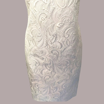 Ted Baker Cream Jacquard Shift Dress UK 8 US 4 EU 36 - Timelessfashions