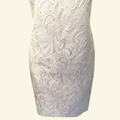 Ted Baker Cream Jacquard Shift Dress UK 8 US 4 EU 36 - Timelessfashions