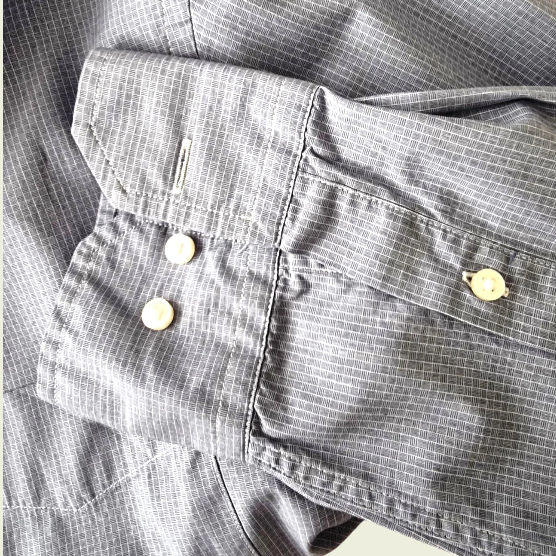 Tommy Hilfiger Men's Blue Check Long Sleeve Oxford Shirt 16 ½ - Timelessfashions