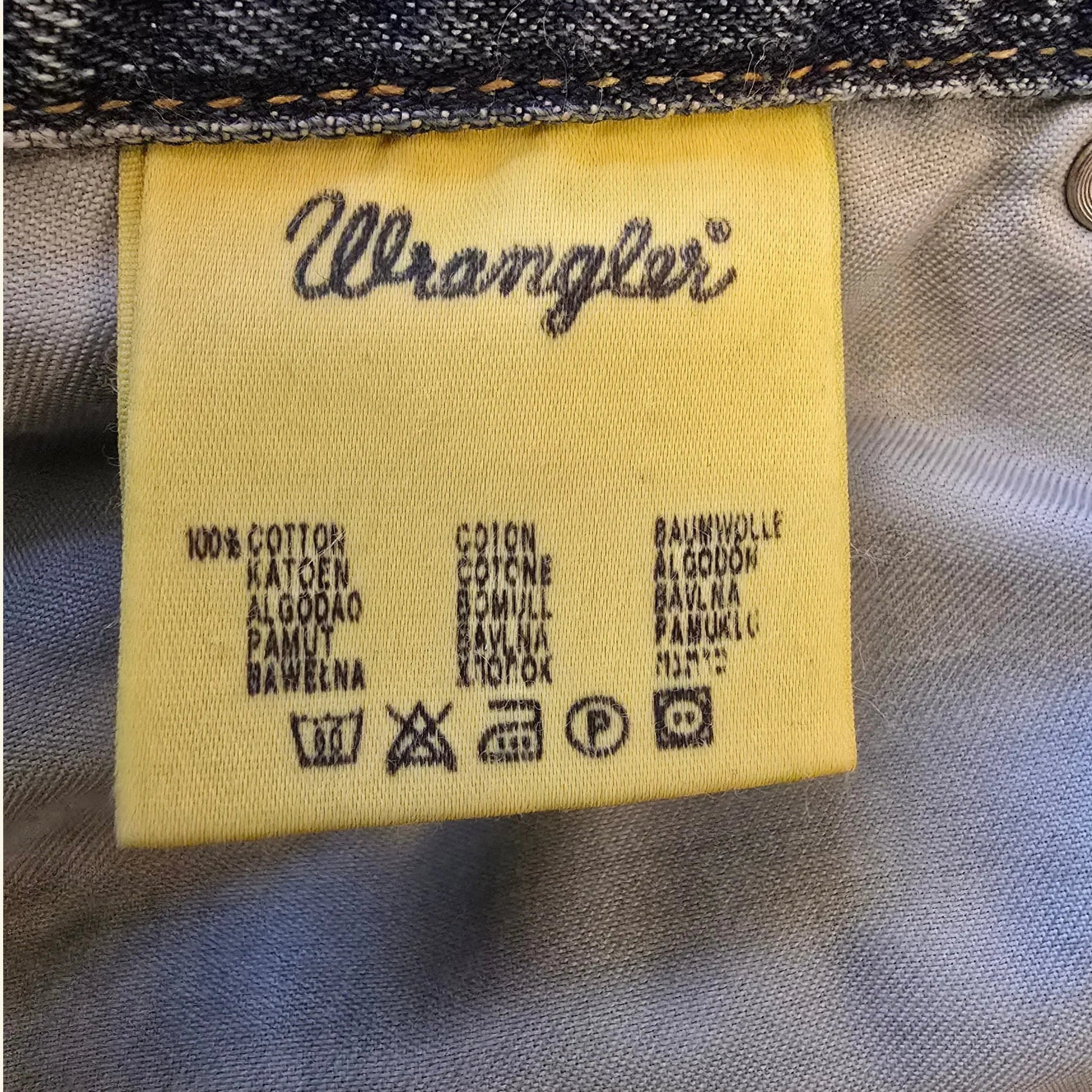 Wrangler Men's Blue Denim Jeans Straight Leg W38 L32 - Timelessfashions