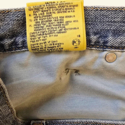 Wrangler Men's Blue Denim Jeans Straight Leg W38 L32 - Timelessfashions