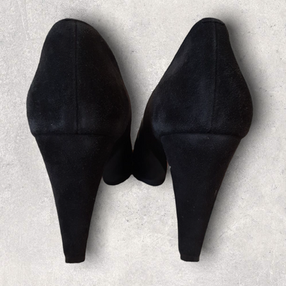 By Malene Birger Black Leather & Suede Court Shoes UK 6 EU 39 Timeless Fashions