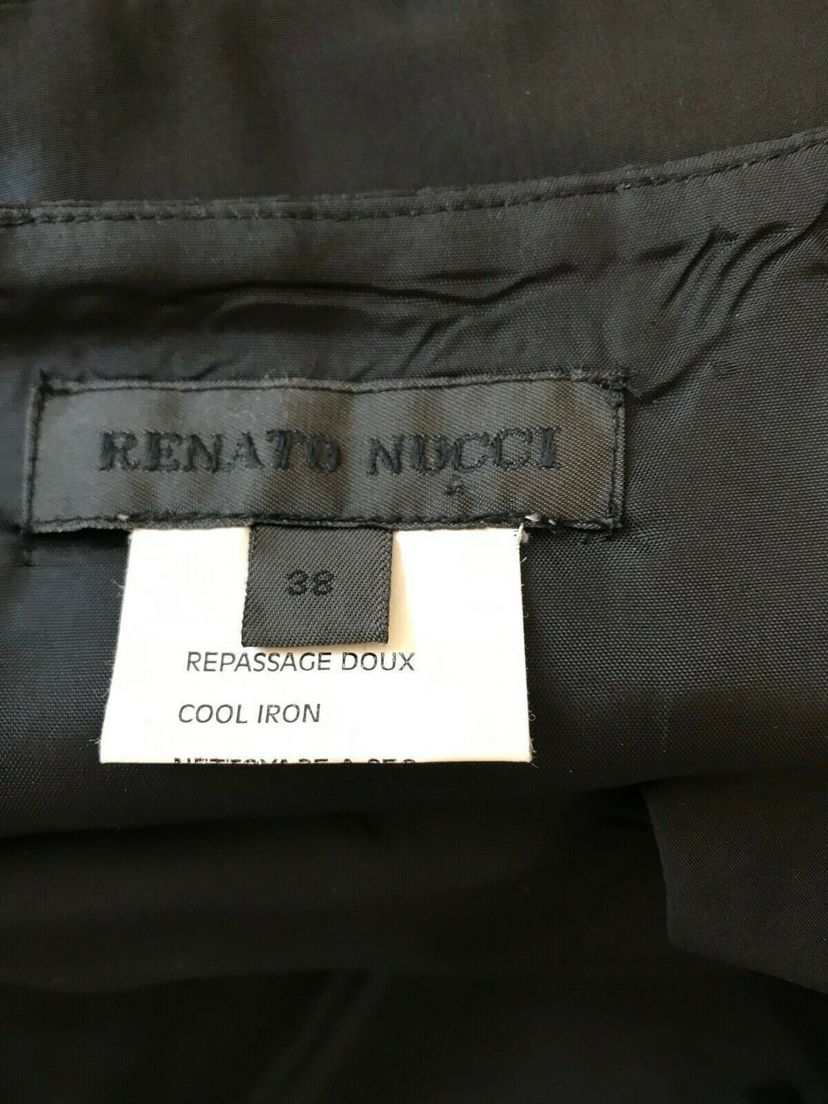 Renato Nucci Black Silk Mix Fit & Evening Dress UK 10 US 6 EU 38 Timeless Fashions