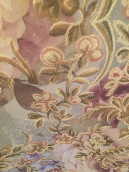 Phase Eight Golden & Dusky Pink Floral Skirt UK 12 US 8 EU 40 Timeless Fashions