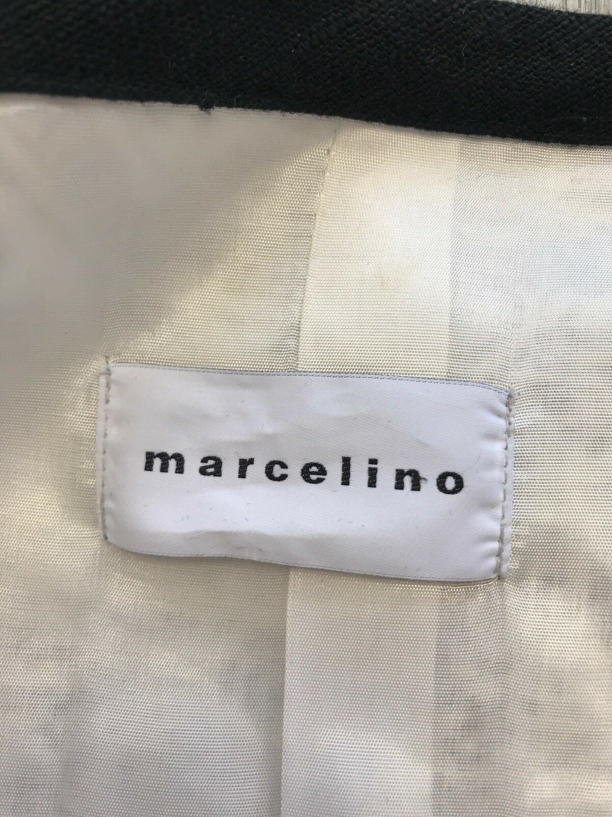 Marcelino Black & White Linen Jacket UK 12 US 8 EU 40 Timeless Fashions