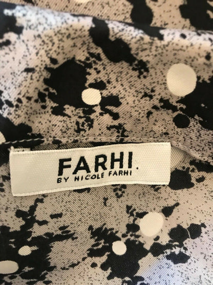 Farhi by Nicole Farhi Grey & Black Silk Sleeveless Dress UK 10 US 6 EU 38 Timeless Fashions
