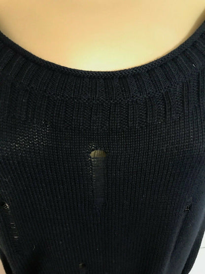 Guess Black Off The Shoulder Knitted Top UK 12 US 8 EU 40 Timeless Fashions