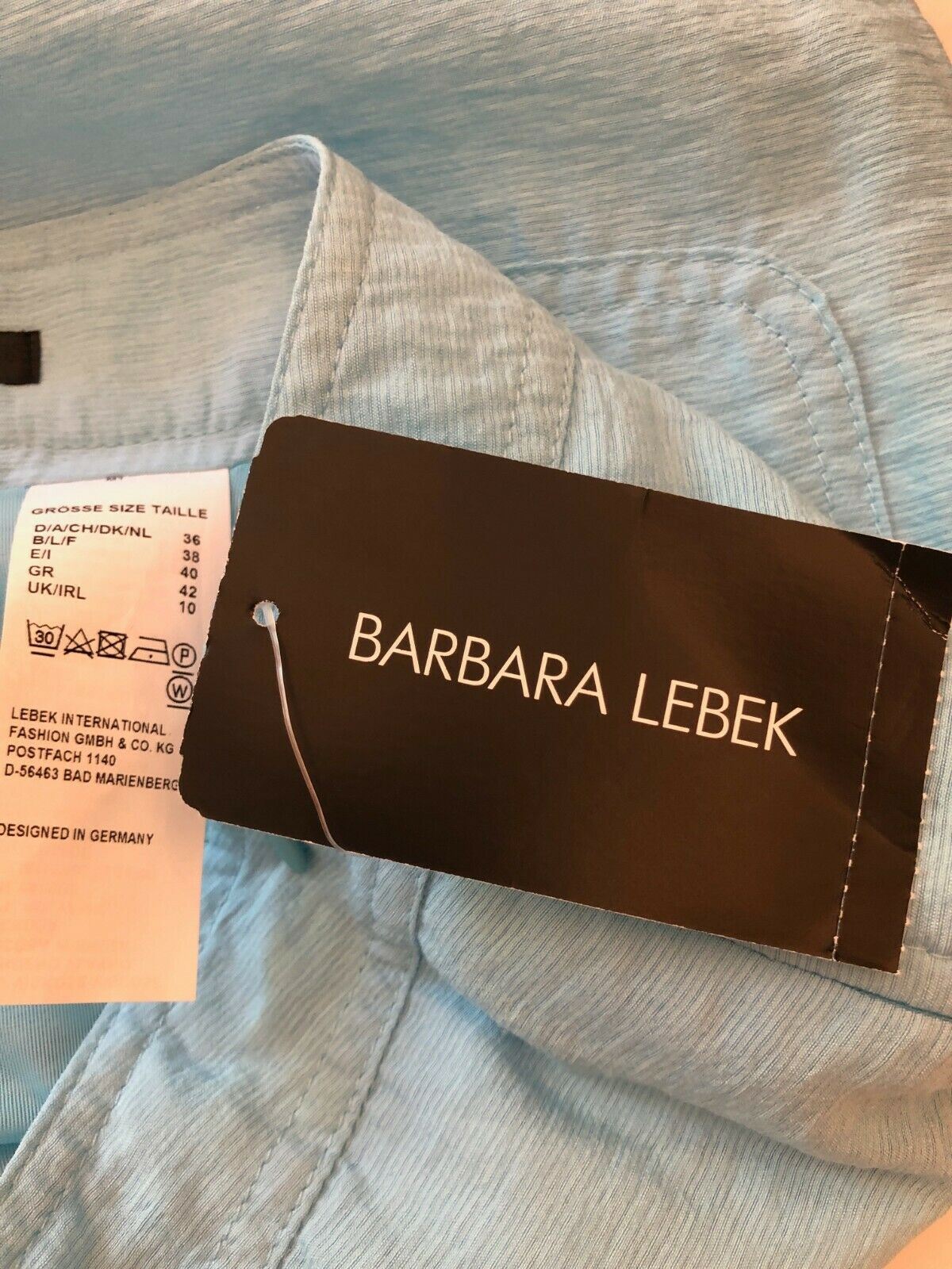 Barbara Lebek Womens Light Blue Summer Lined Pencil Skirt UK 10 US 6 EU 38 BNWT RRP £79.00 Timeless Fashions