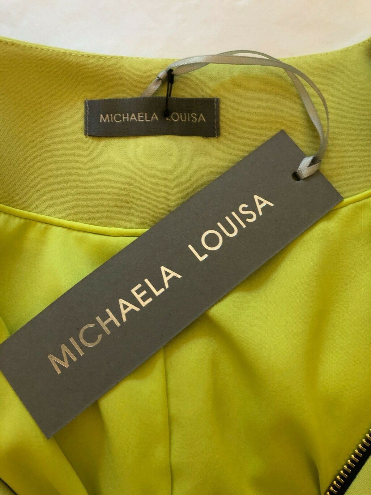 Michaela Louisa Lime Green Zip Short Jacket UK 16 US 12 EU 44 BNWT RRP £140.00 Timeless Fashions