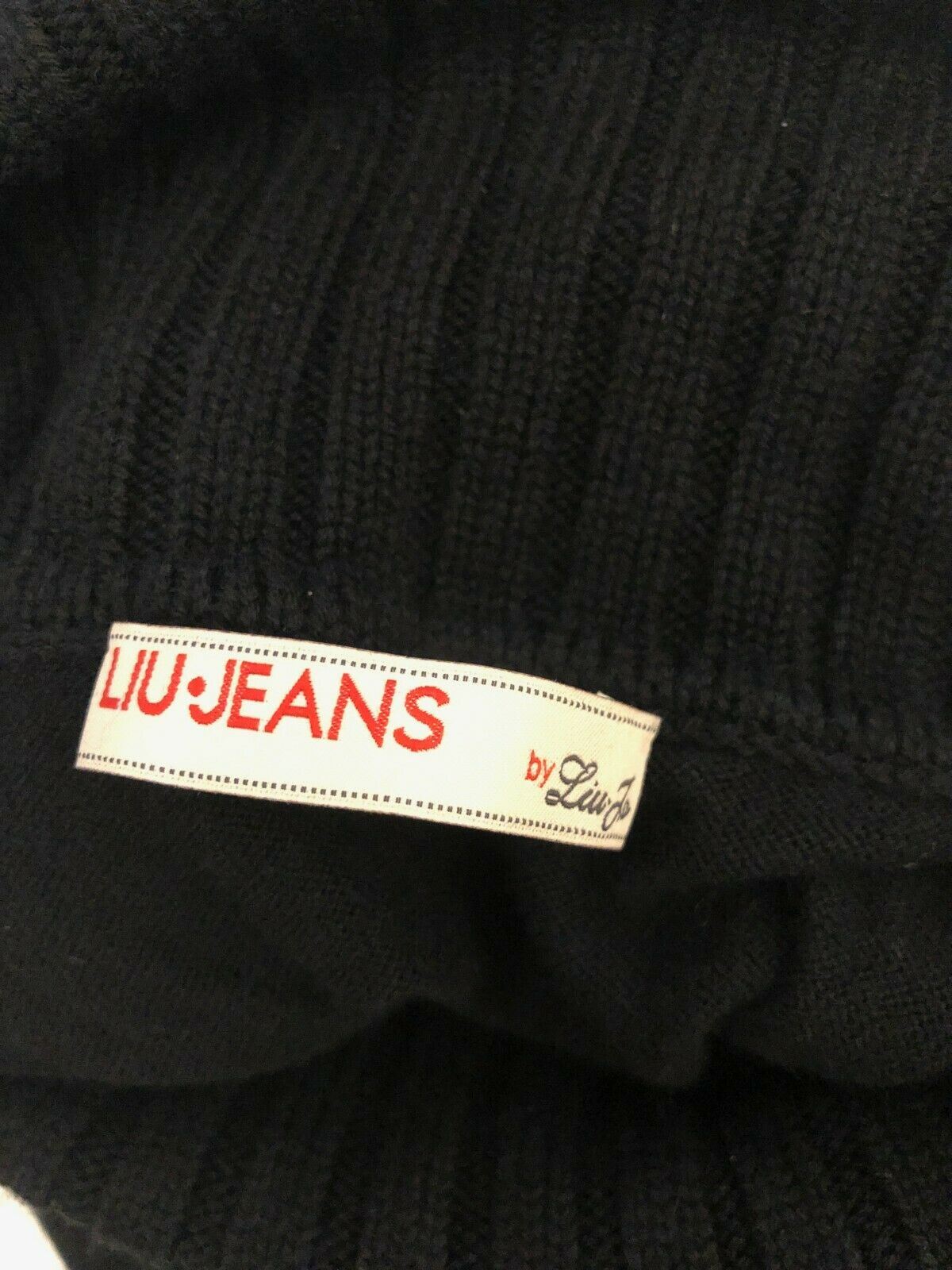 Liu Jo Jeans Black Roll Neck Dress Size S UK 8 US 4 EU 36 Timeless Fashions