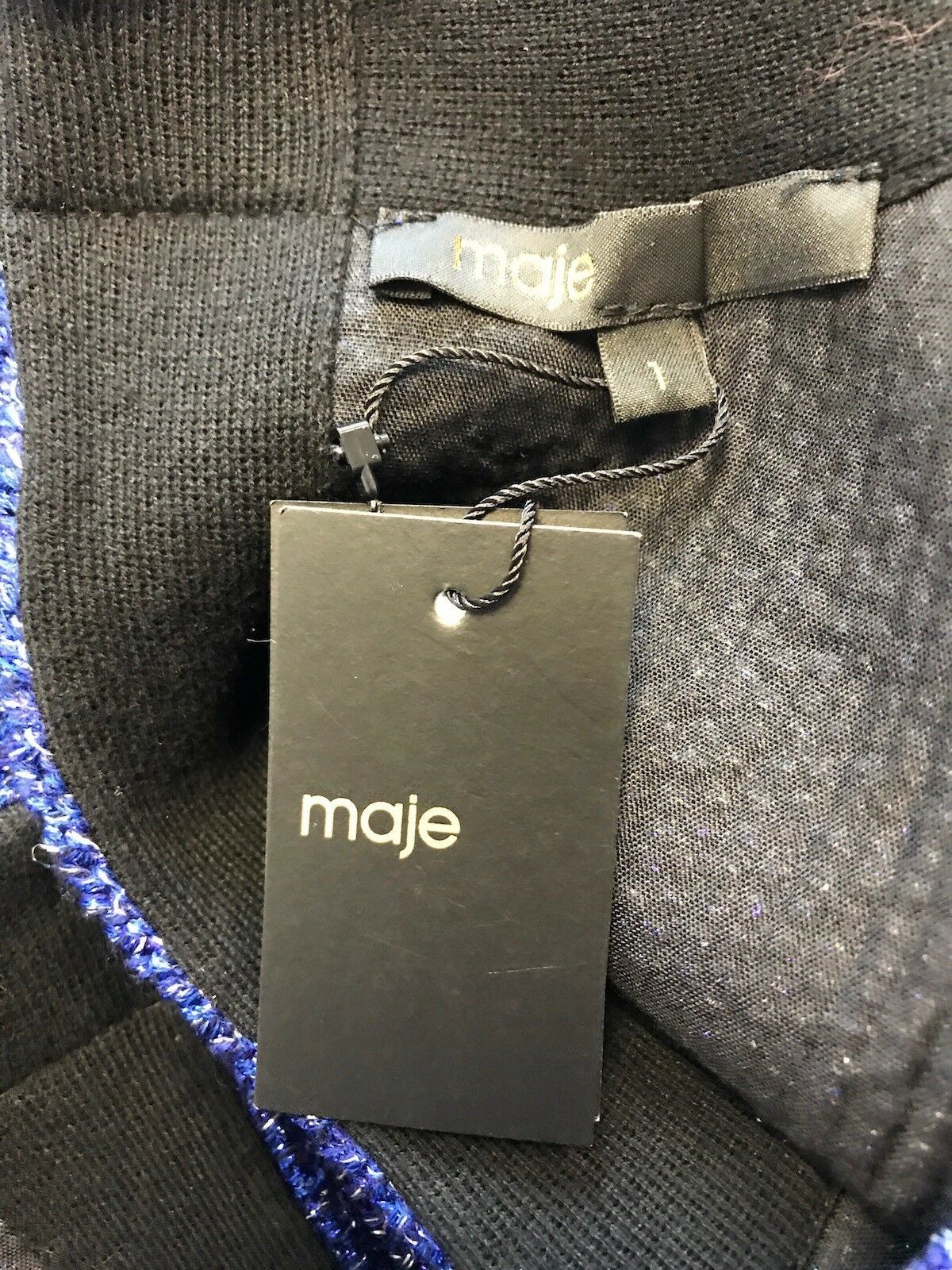 Maje Robe Trapeze Marine Blue Sleeveless Dress UK 8 US 4 EU 36 BNWT RRP £289 Timeless Fashions