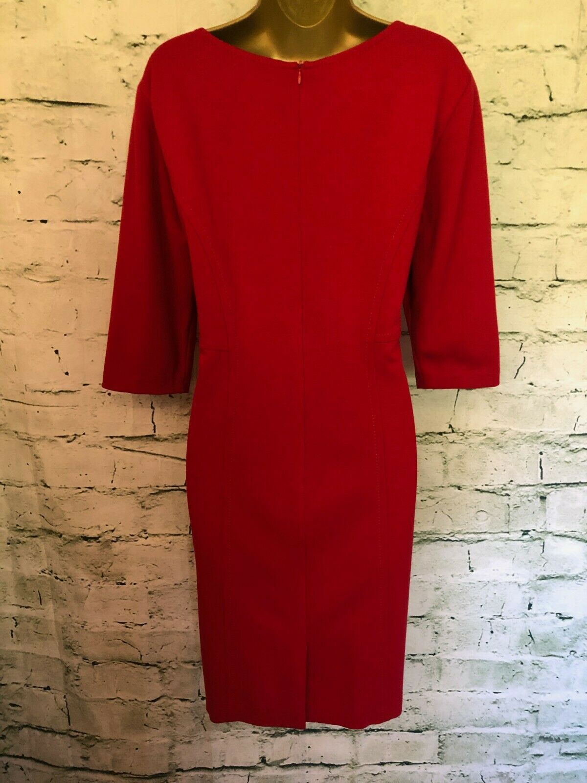 Gerry Weber Women's Red Short Sleeved Shift Dress UK 16 US 12 EU 44 Timeless Fashions