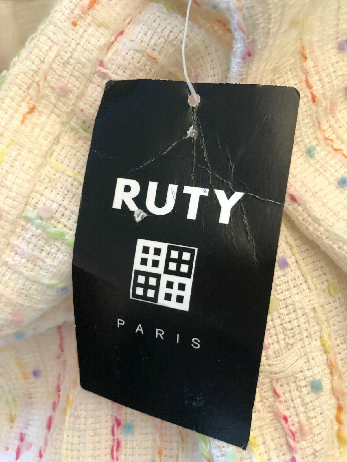 RUTY Paris White & Multicoloured Fleck Tweed Midi Pencil Skirt UK 10/12 US 6/8 EU 38/40 IT 42 BNWT RRP £149 Timeless Fashions