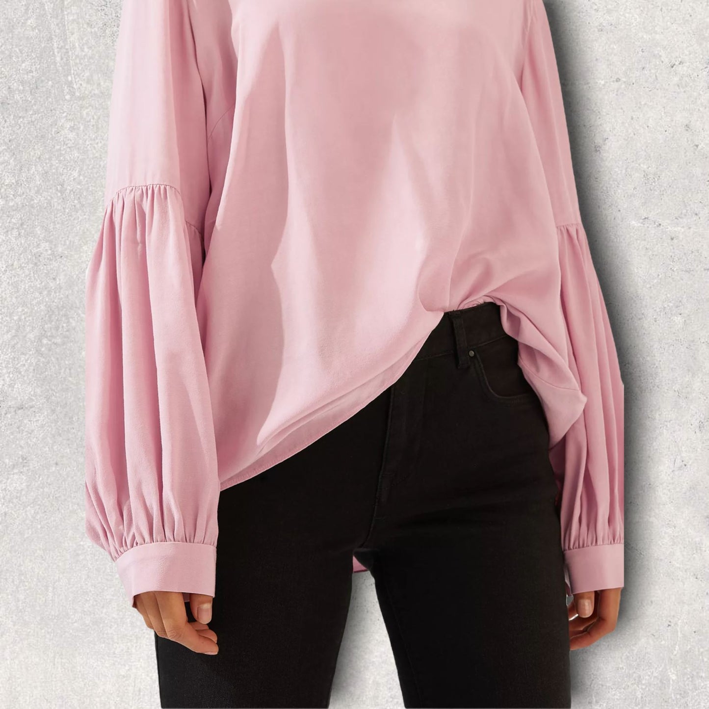 Jigsaw Bishop Sleeve Top, Pink Orchid UK 8 US 4 EU 36 RRP £89 Timeless Fashions