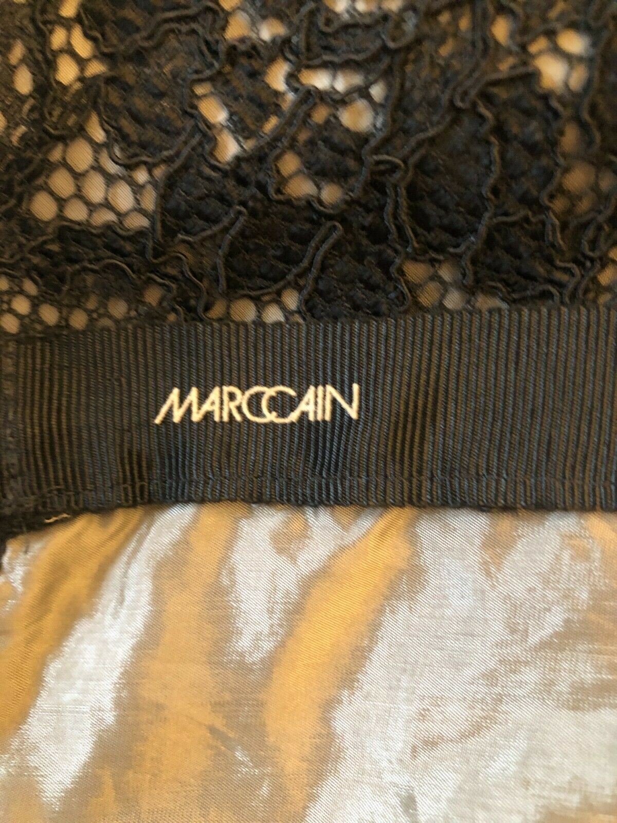 Marc Cain Ladies Black Lace & Wool Cap Sleeve Dress UK 10 US 6 EU 38 Timeless Fashions