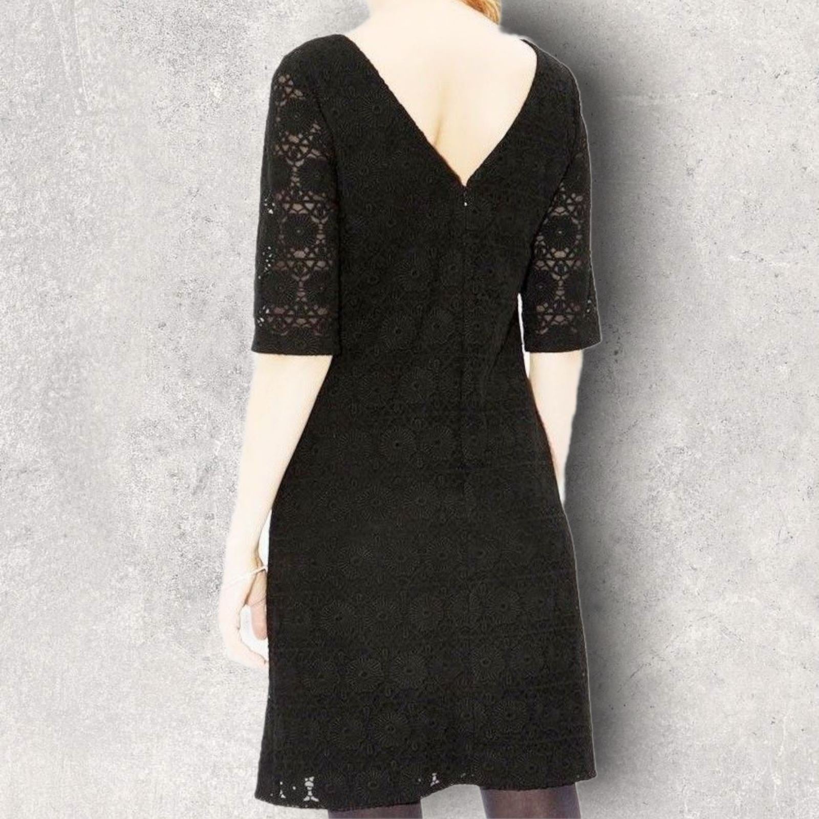 Monsoon Black Flora Linear Lace Shift Dress UK 14 US 10 EU 42 BNWT Timeless Fashions