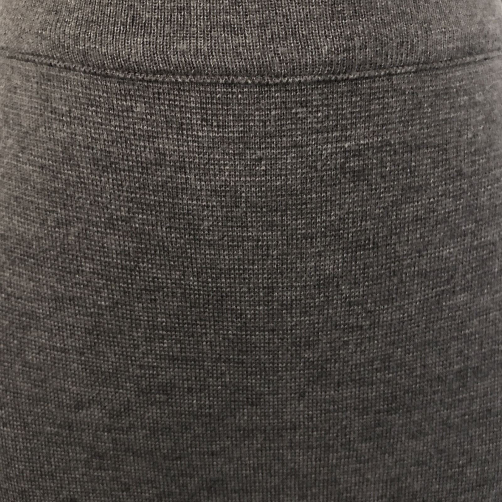 Devernois Grey Wool Mix Fine Knit Pencil Skirt UK 10/12 US 6/8 EU 38/40 Timeless Fashions