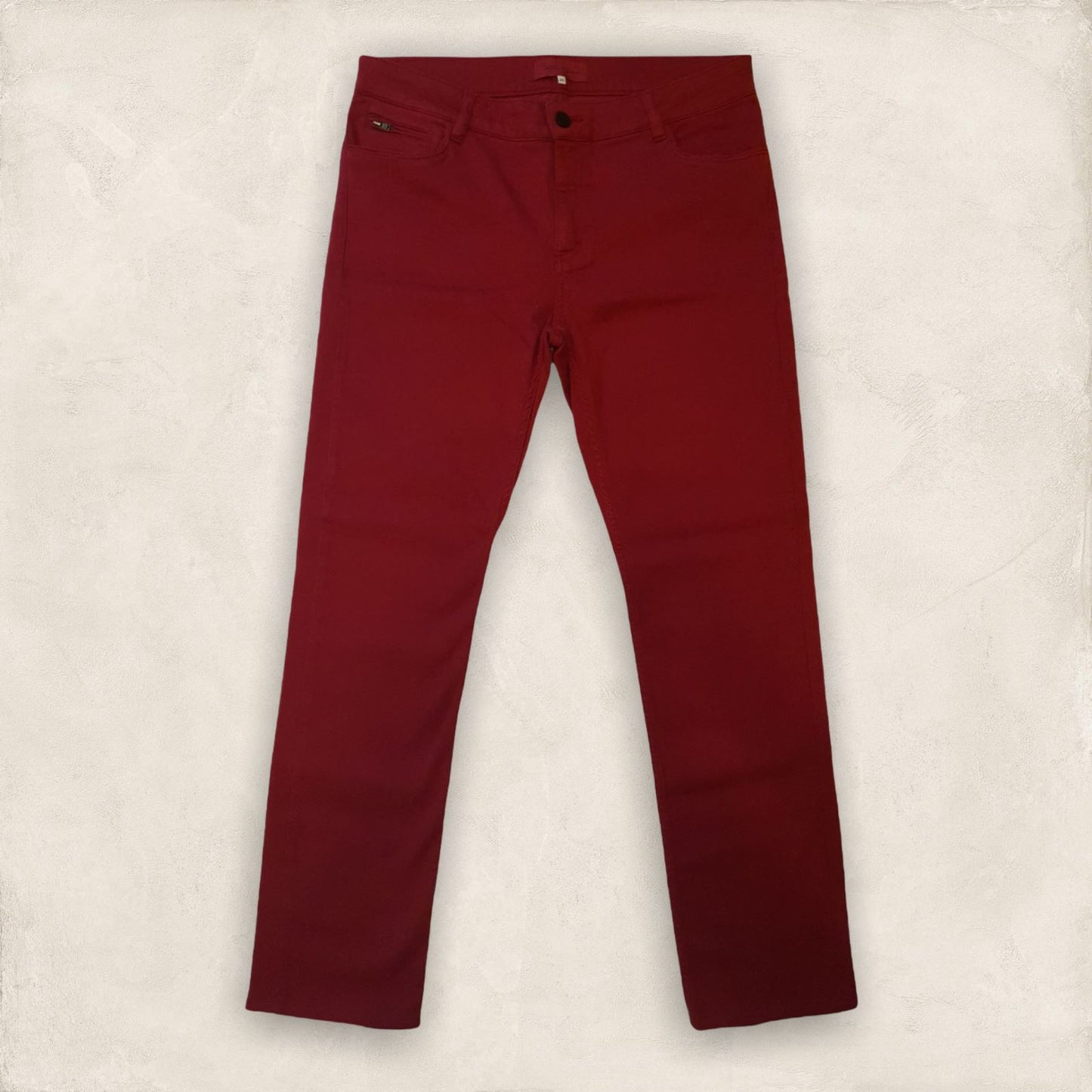 Gerard Darel Red Stretch Straight Leg Jeans UK 16 US 12 EU 44 Timeless Fashions