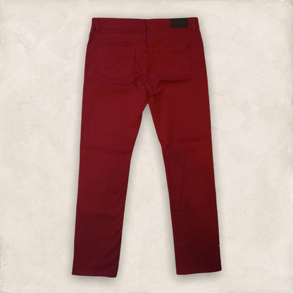 Gerard Darel Red Stretch Straight Leg Jeans UK 16 US 12 EU 44 Timeless Fashions