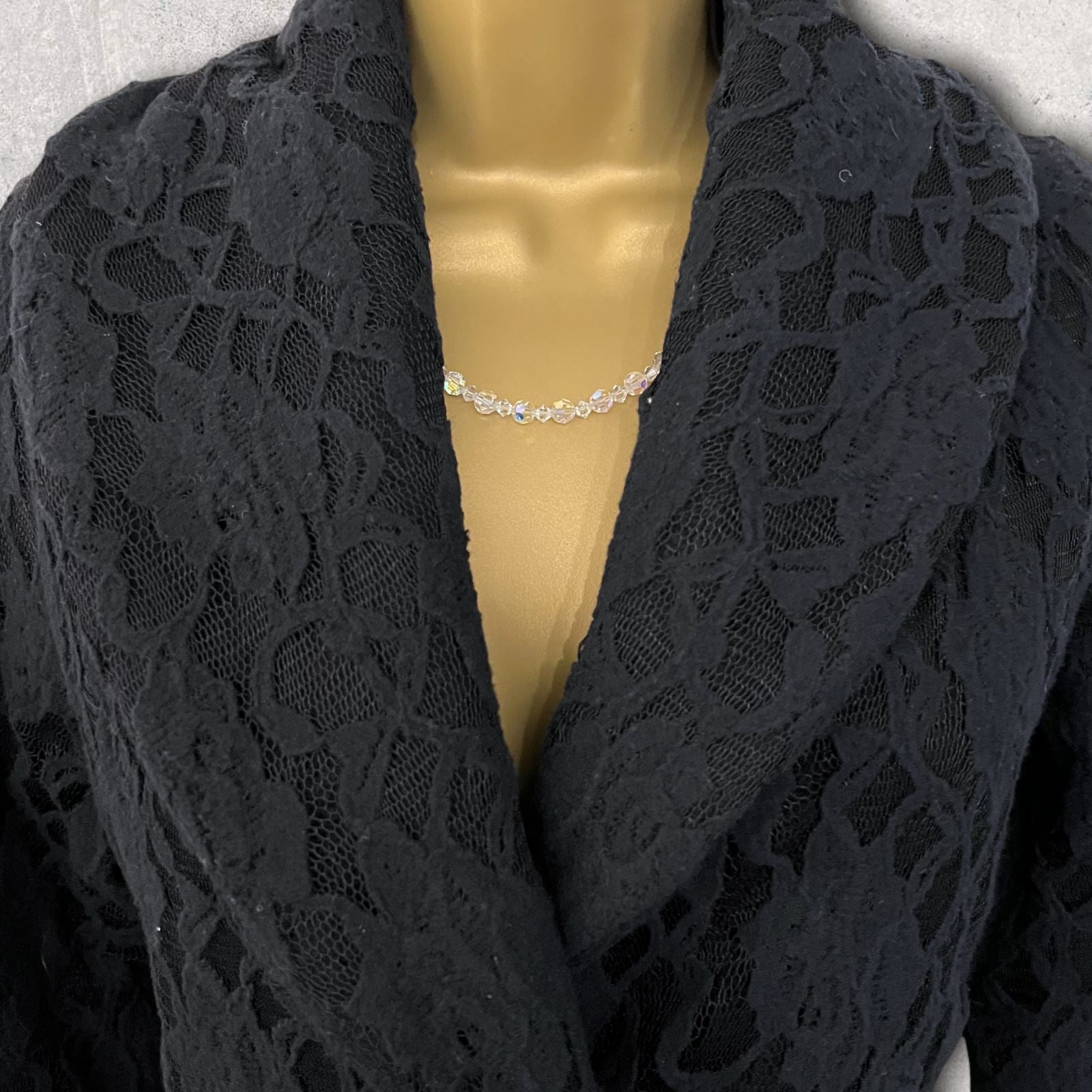 Ronit Zilkha Vintage Women's Black Lacy Wool Blend Jacket UK 10 US 6 EU 38 Timeless Fashions