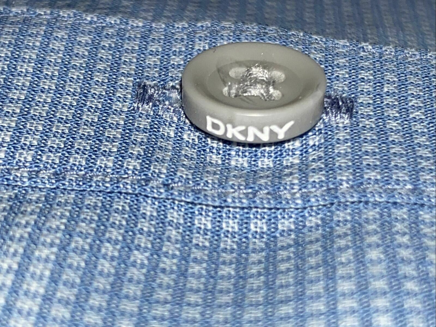 DKNY Mens Pure Check Blue Infinity Long Sleeve Shirt Size XL BNWT RRP £120 Timeless Fashions