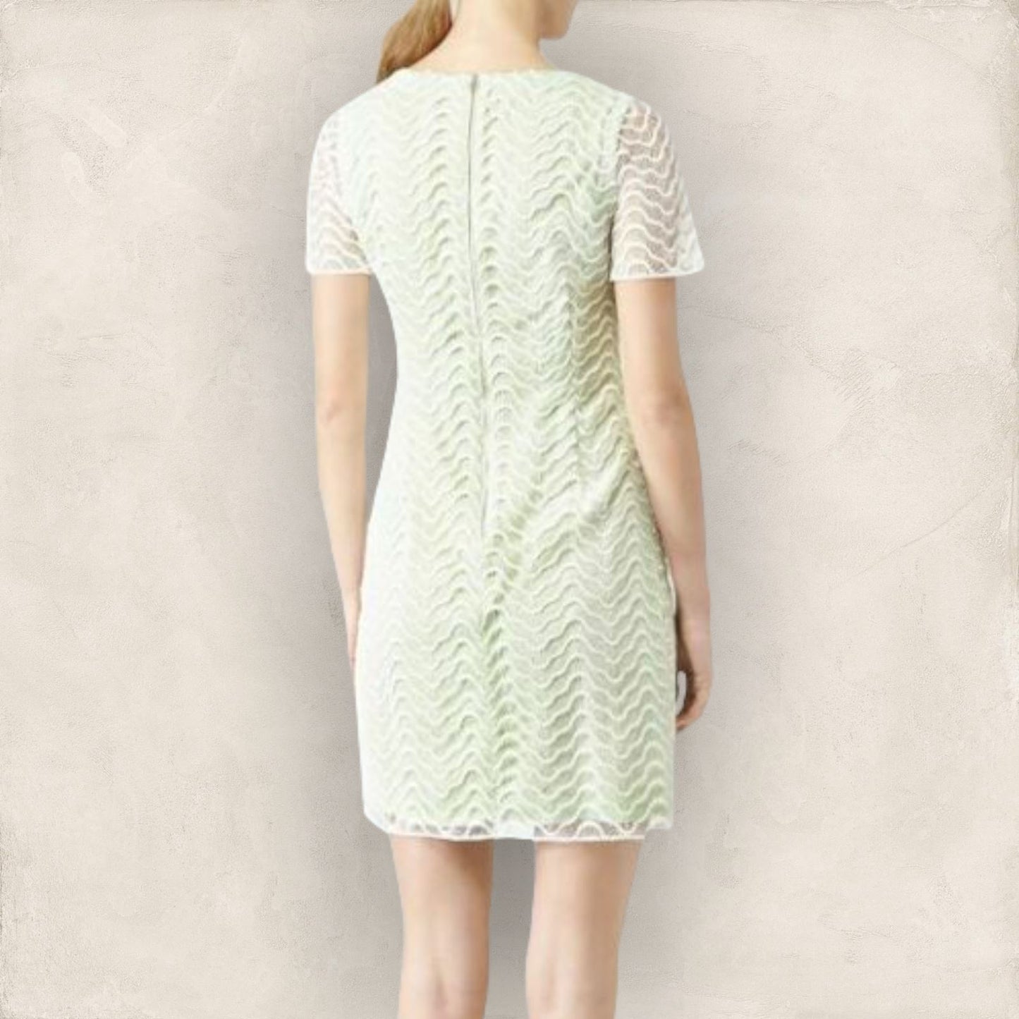 Reiss Soft Mint Green Lark Lace Overlay Dress UK 12 US 8 EU 40 RRP £190 Timeless Fashions