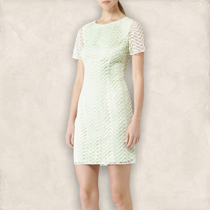 Reiss Soft Mint Green Lark Lace Overlay Dress UK 12 US 8 EU 40 RRP £190 Timeless Fashions