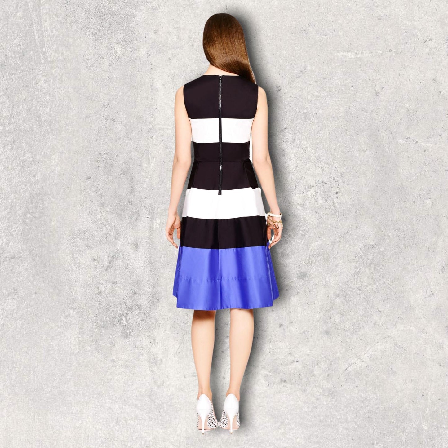 Kate Spade Corley Black White Blue Colour Block Dress UK 10 US 6 EU 38 BNWT Timeless Fashions