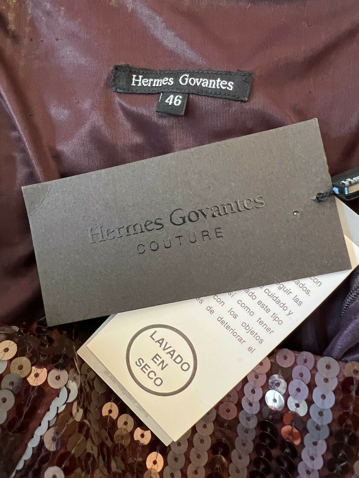 Hermes Govantes Brown Sequin Cami Top UK 14 US 10 EU 42 BNWT RRP £199 Timeless Fashions