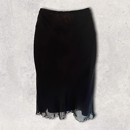 Valentino Jeans Womens Black & White Floral Chiffon Skirt UK 12 EU 40 US 8 IT 44 Timeless Fashions