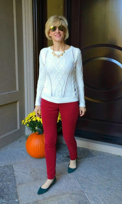 French Connection Jeans Red Mid Rise Skinny Stretch Jeans, UK 14 US 10 EU 40 Timeless Fashions