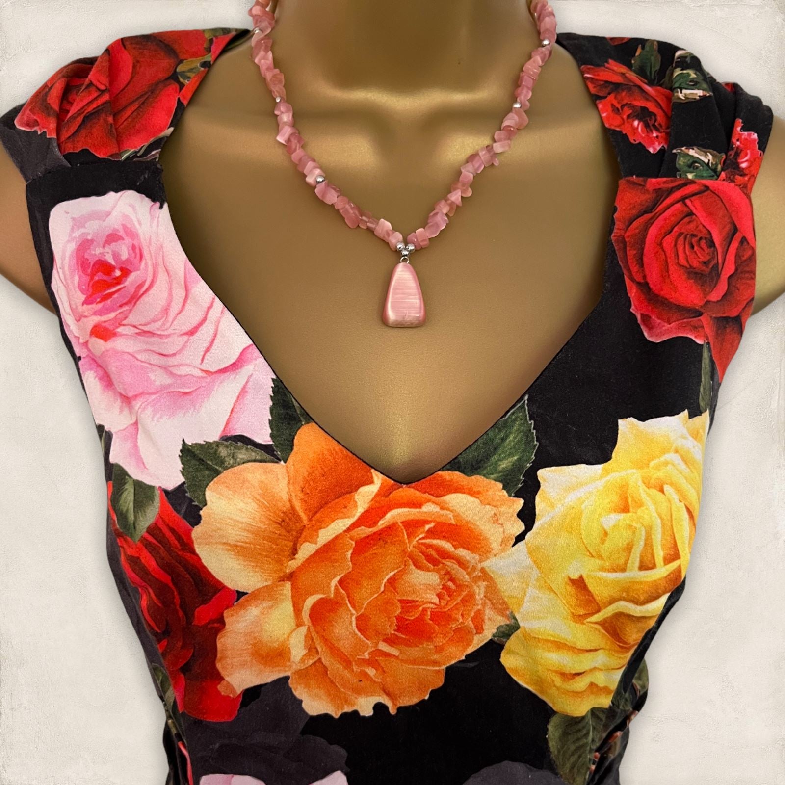 Michaela Louisa Multicoloured Rose Stretch Cotton Dress UK 10 US 6 EU 38 Timeless Fashions