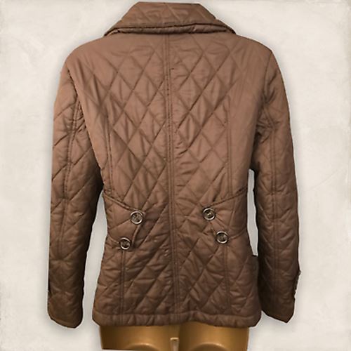 Fenn Wright Manson Ladies Brown Quilted Jacket UK 12 US 8 EU 40 Timeless Fashions