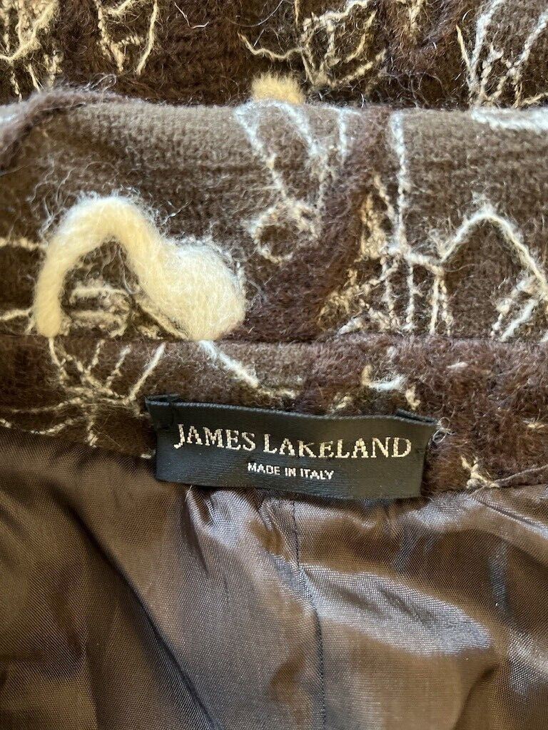 James Lakeland Ladies Brown & Cream Lagenlook Style Coat UK 14 US 10 EU 42 IT 46 Timeless Fashions