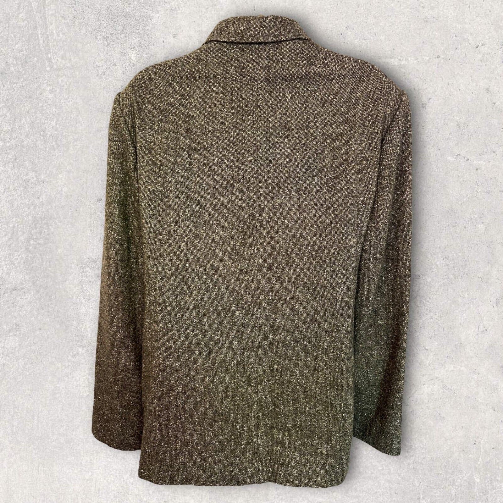 Gregory Pat Grey/Brown Tweed Wool & Silk Blend Box Jacket UK 18 US 14 EU 46 Timeless Fashions