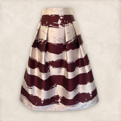 Phase Eight Burgundy & Metallic Silver Skirt & Top UK 14 US 10 EU 42 Timeless Fashions