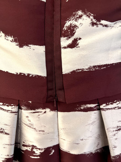 Phase Eight Burgundy & Metallic Silver Skirt & Top UK 14 US 10 EU 42 Timeless Fashions
