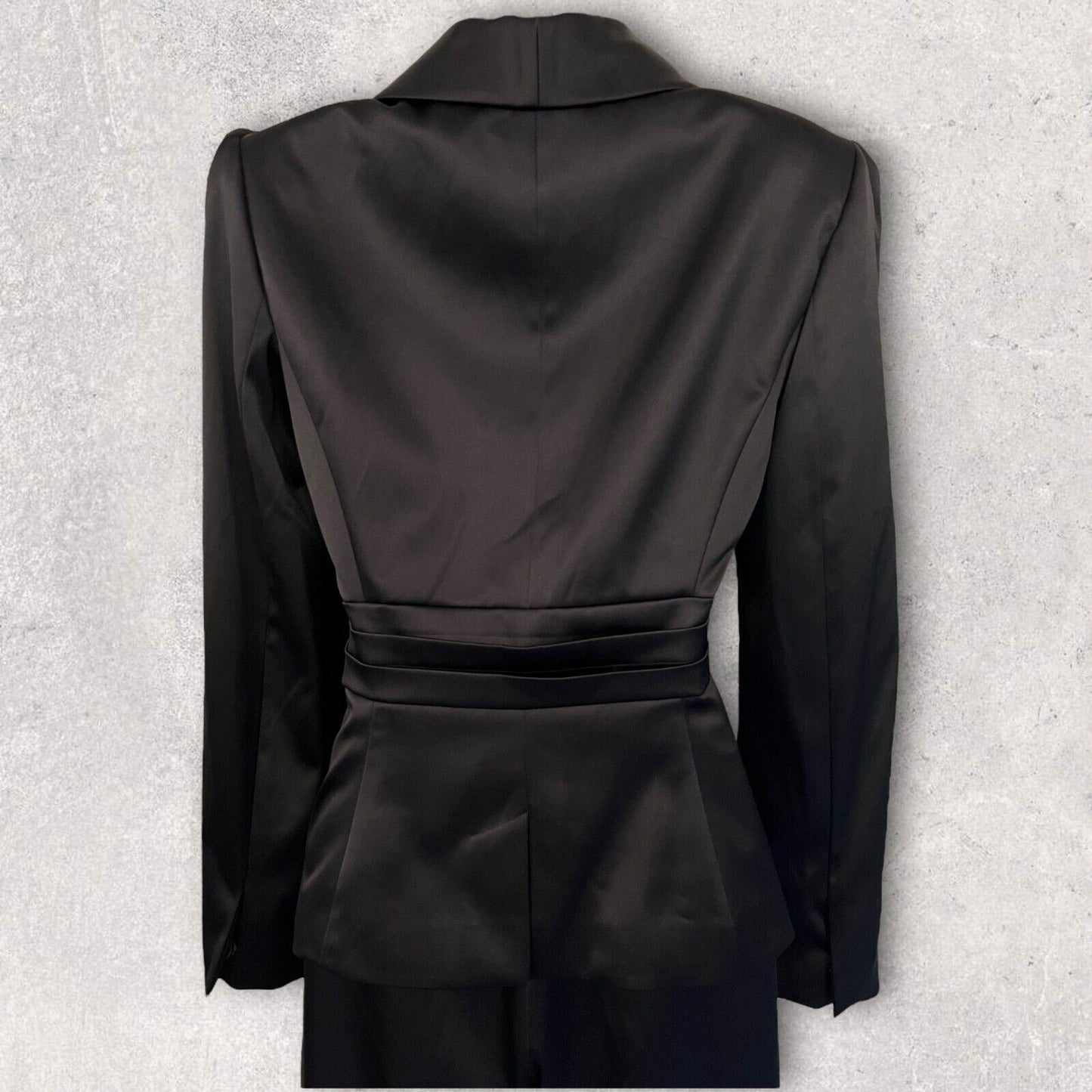 GIVe Black Satin Special Occasion Formal Jacket UK 12 US 8 EU 40 BNWT £149 Timeless Fashions