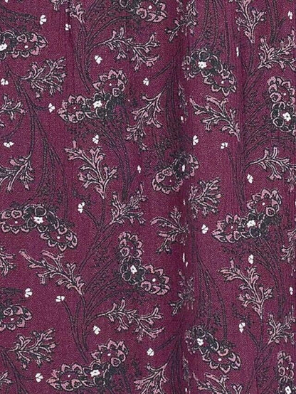 Fat Face Violet Floral Layered Skirt, Dark Plum UK 10 US 6 EU 38 Timeless Fashions