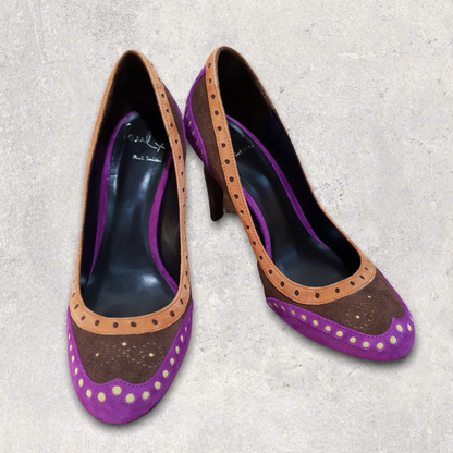Paul Smith Multicoloured Suede Brogue Style Court Shoes UK 6 US 8 EU 39 Timeless Fashions