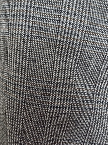 Bespoke Italian Tailored GreyTwo Piece Suit In Prince of Wales Check. Timeless Fashions